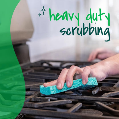 Scotch-Brite Odor Resist Scrub Sponge for Meal Prep Stations, Quick-Clean Heavy Duty Kitchen Sponge