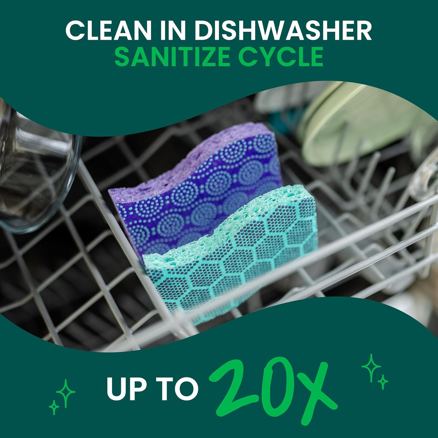 Scotch-Brite Odor Resist Scrub Sponge for Meal Prep Stations, Quick-Clean Heavy Duty Kitchen Sponge