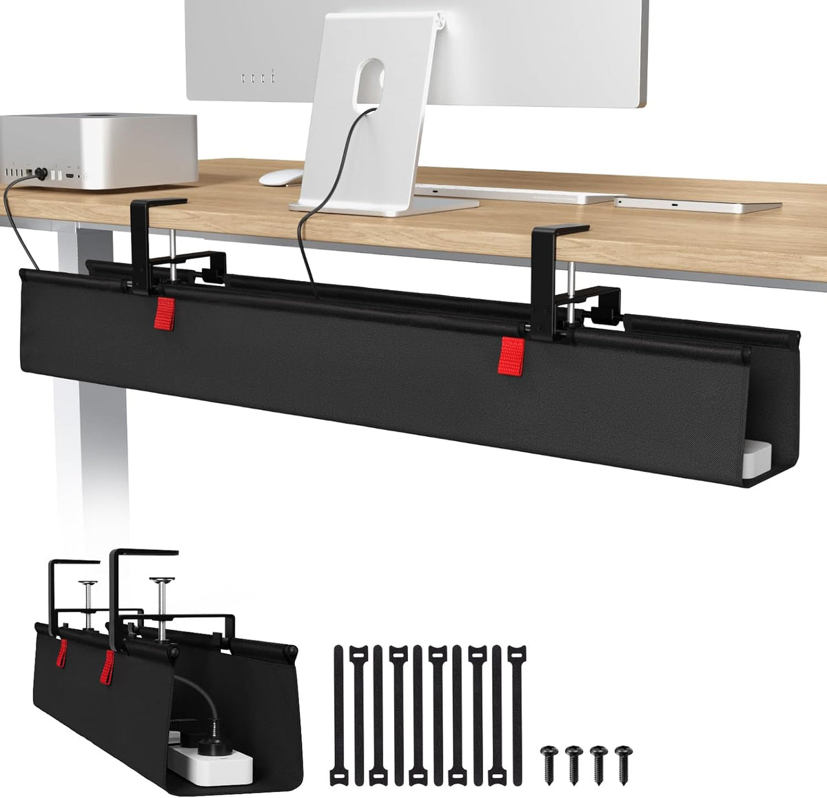 screw-free heavy-duty clamp mounting with optional screw-in backup