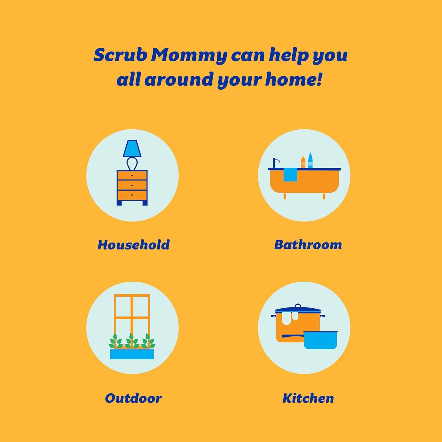 Scrub Daddy Scrub Mommy – Outdoor Patio Furniture Scrubber, Dual-Sided for Grime and Dust