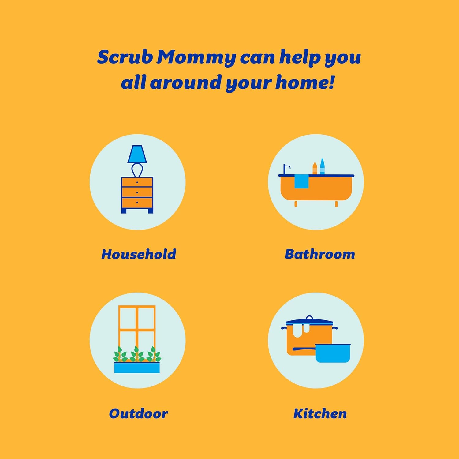 Scrub Daddy Scrub Mommy – Outdoor Patio Furniture Scrubber, Dual-Sided for Grime and Dust