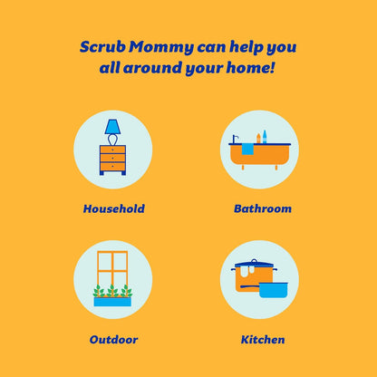 Scrub Daddy Scrub Mommy – Outdoor Patio Furniture Scrubber, Dual-Sided for Grime and Dust
