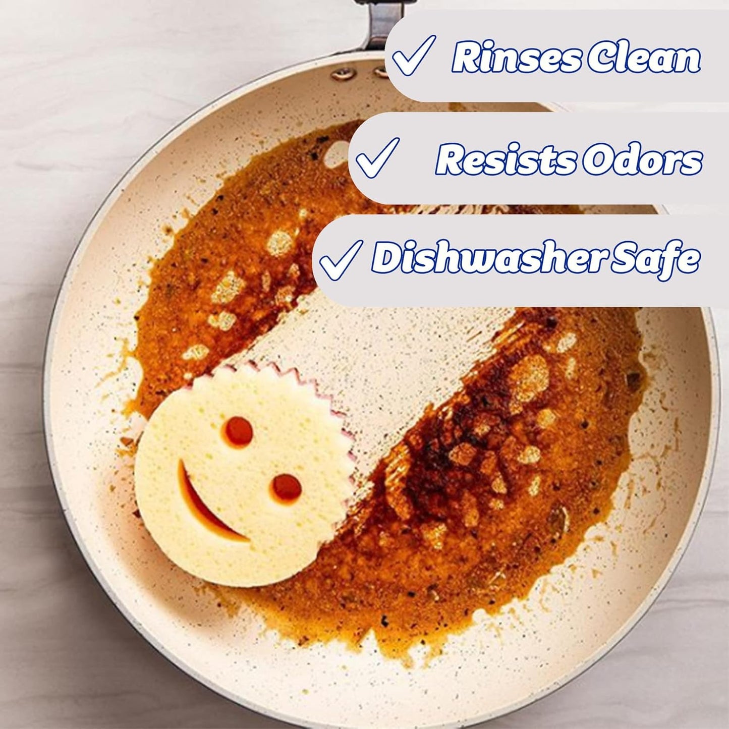 Scrub Daddy Scrub Mommy – Outdoor Patio Furniture Scrubber, Dual-Sided for Grime and Dust