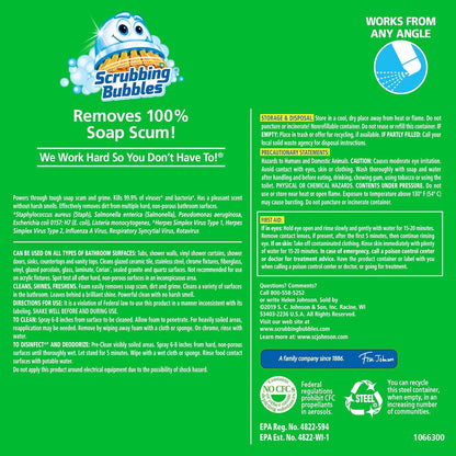 Scrubbing Bubbles Bathroom and Shower Cleaner – Self-Care Night Aerosol, Soap Scum Remover for Master Bathroom