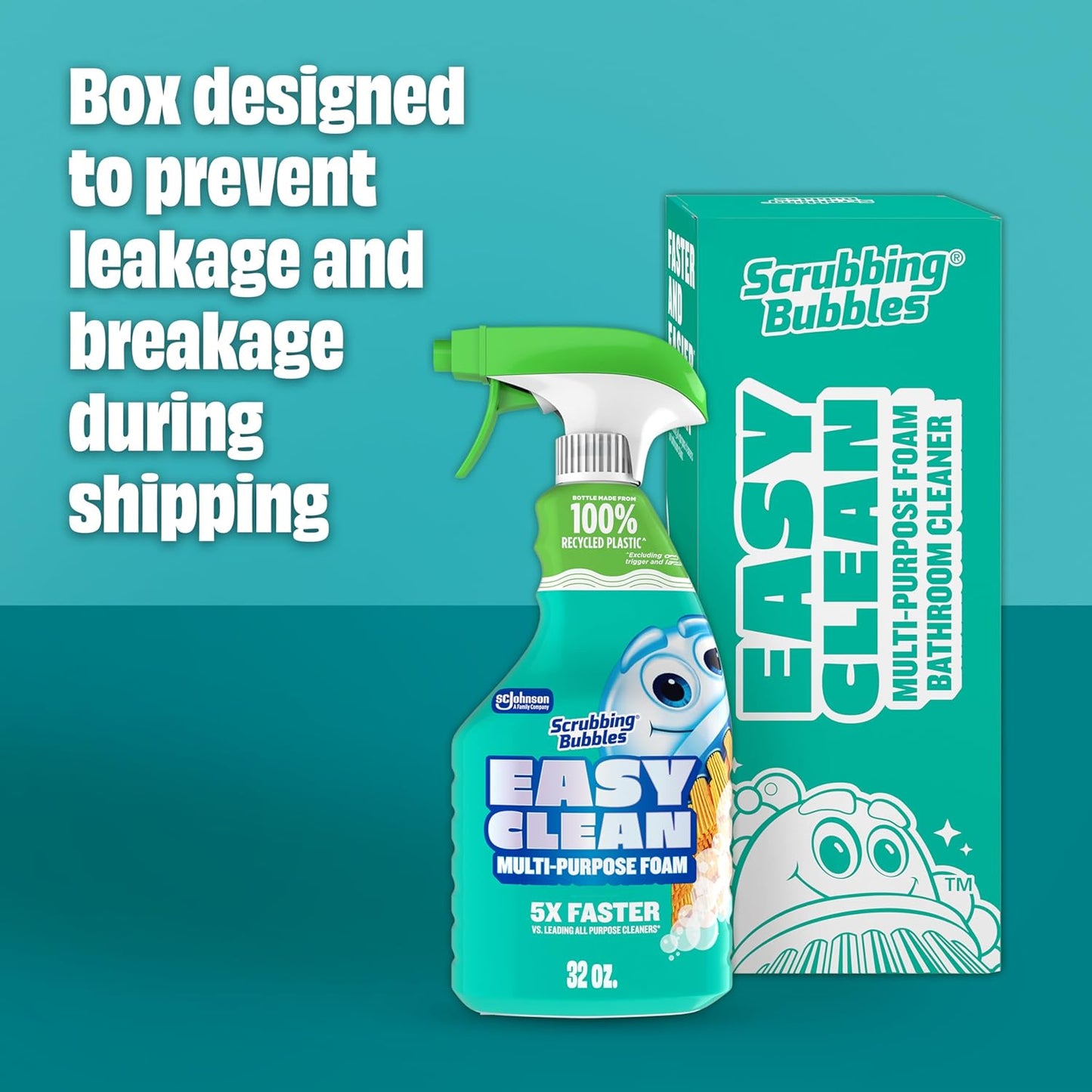 Scrubbing Bubbles Easy Clean Foaming Bathroom Cleaner – Bleach-Free Foam for a Calmer Bath Time Routine, 32oz Multi-Surface Spray