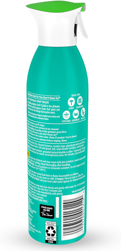 Scrubbing Bubbles Easy Clean Foaming Bathroom Cleaner – One-Bottle Replacement for Cluttered Under-Sink Storage, Multipurpose Foam
