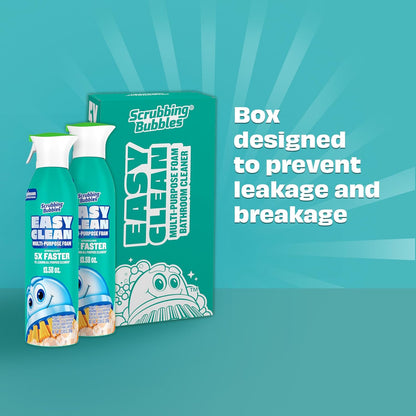 Scrubbing Bubbles Easy Clean Foaming Bathroom Cleaner – One-Bottle Replacement for Cluttered Under-Sink Storage, Multipurpose Foam
