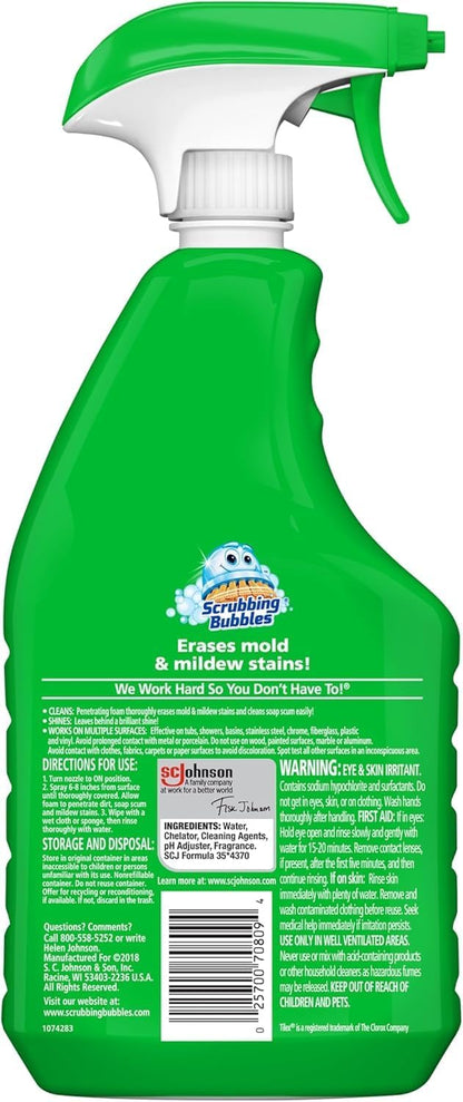 Scrubbing Bubbles Foaming Bleach Bathroom Cleaner — Family-Safe Weekly Reset for Kids' Tub Surround and Shared Bathrooms