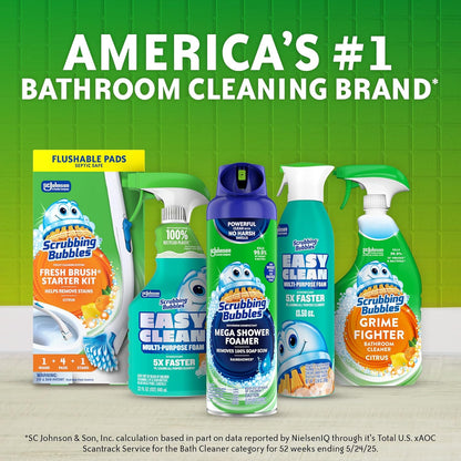 Scrubbing Bubbles Mega Shower Foamer, 20oz Rainshower Pack of 2 – Fast Wide-Spray Bathroom Cleaner for Quick Weekly Touch-Ups