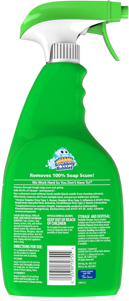 Scrubbing Bubbles One-Spray Bathroom Cleaner for a Clutter-Free Sink, Citrus 32oz