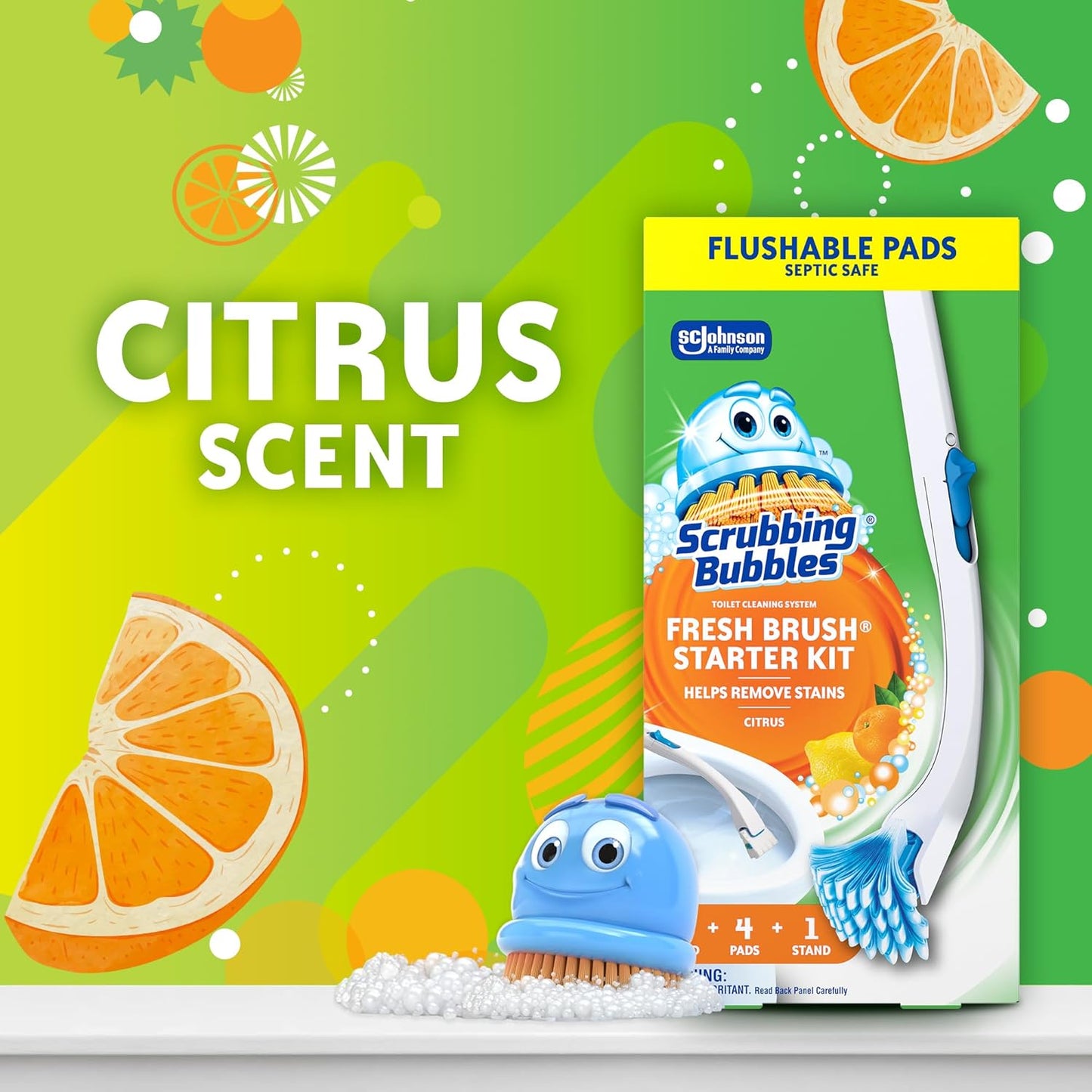Scrubbing Bubbles Toilet Wand – Clutter-Free Powder Room Upgrade, Disposable Pads for Clean Living
