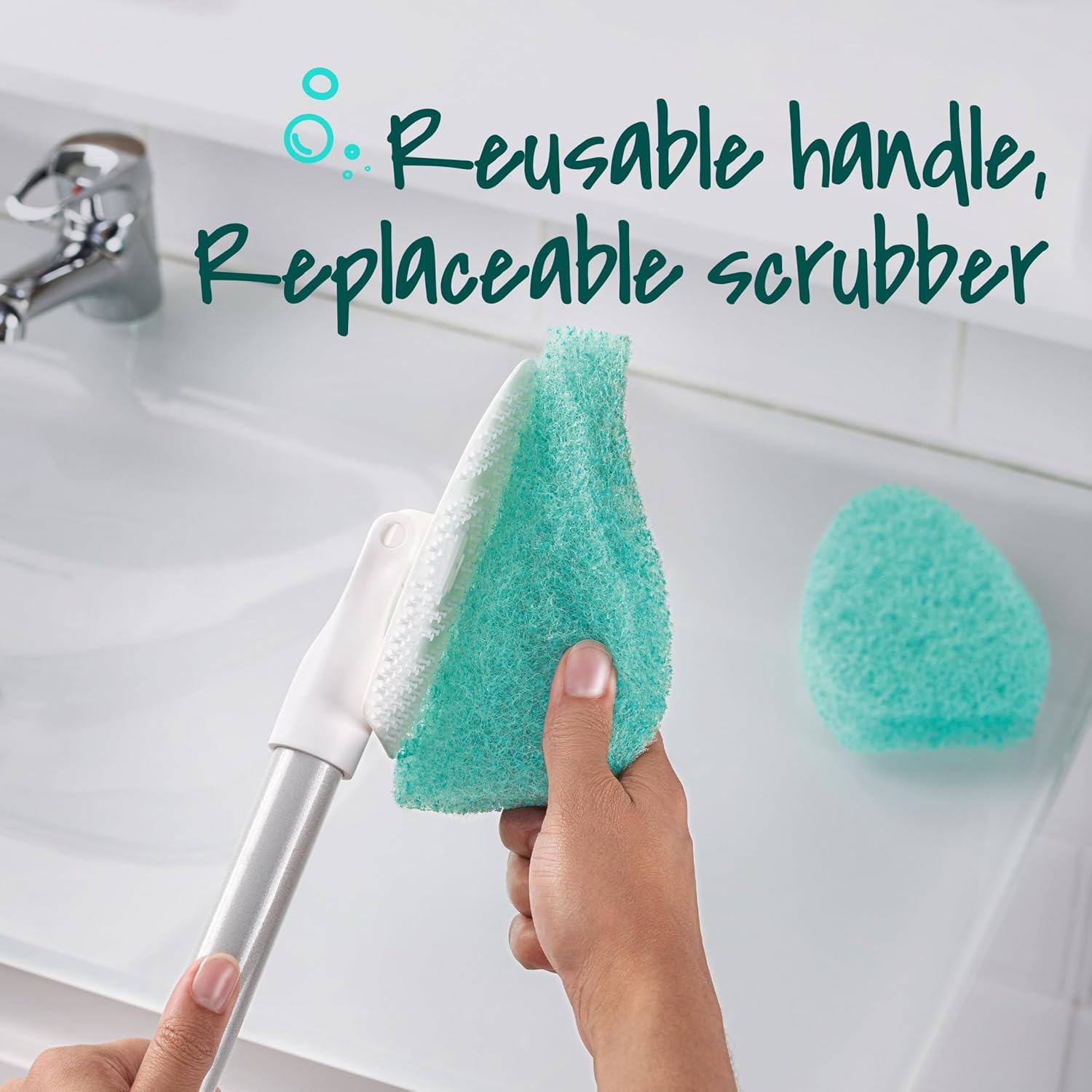 scrubbing fibers manufactured from 100% recycled materials