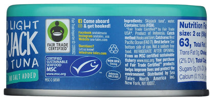 Sea Tales Skipjack Tuna NSA – Grab-and-Go Lean Protein for Work Lunch Meal Prep