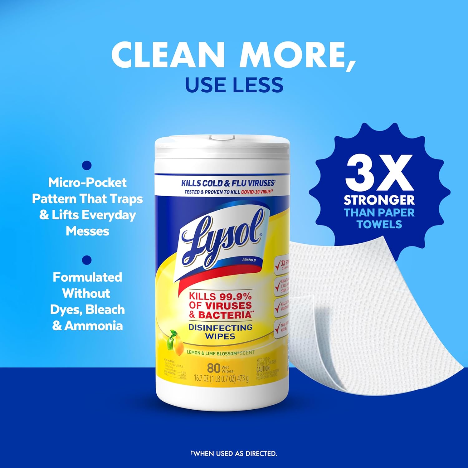 sealed canister packaging keeps wipes moist and prevents drying out between uses