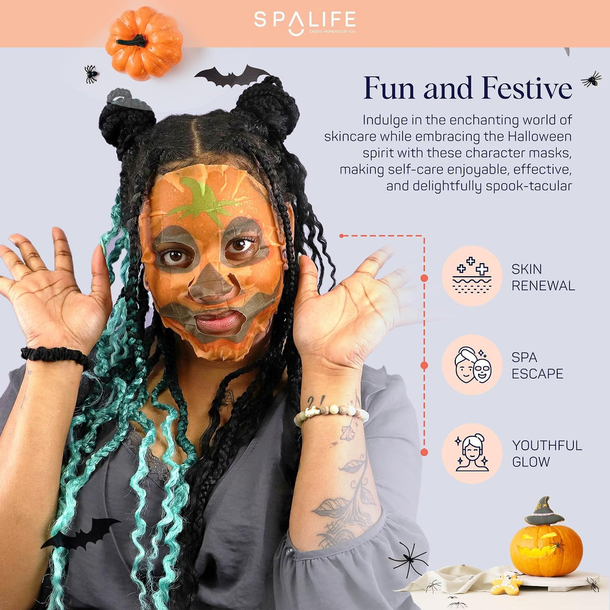 seasonal character designs available across 9 product variations (halloween and christmas themes)