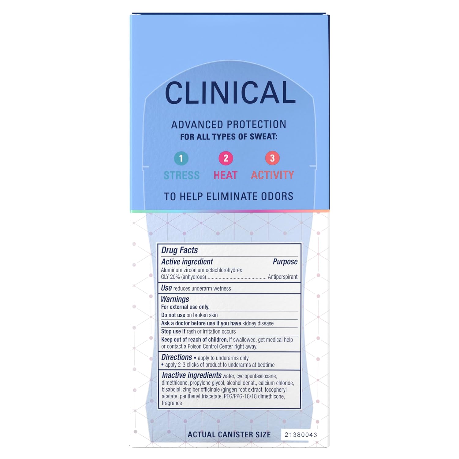Secret 100-Hour Sweat Protection with Hyaluronic Acid – Calming Deodorant for Mindful Morning & Evening Routines