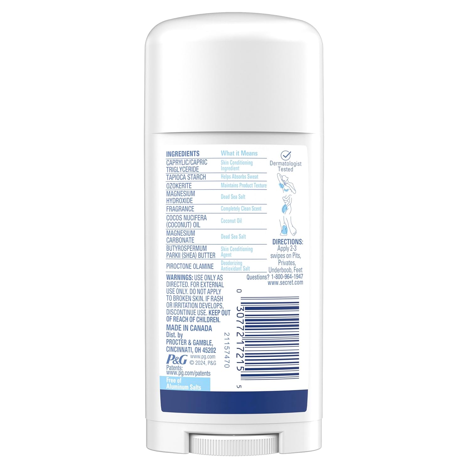 Secret 72-Hour Deodorant Stick – Naturally Derived Ingredients for Your Daily Wellness Routine