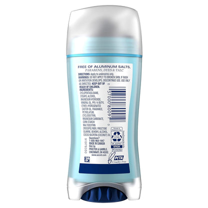 Secret Aluminum Free Deodorant for Women, 48hr Odor Protection, Baking Soda Free Sensitive Skin Formula, Coconut, Rose, Cherry Blossom & White Peach Scents, 2.4 oz (Pack of 4) for Nightly Wind Down and Relaxing Personal Care Routine