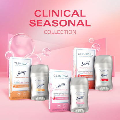Secret Clinical Strength Antiperspirant for Women – Thoughtful Birthday Gift for Her, 72hr Stress-Sweat Protection with Fizz Scent
