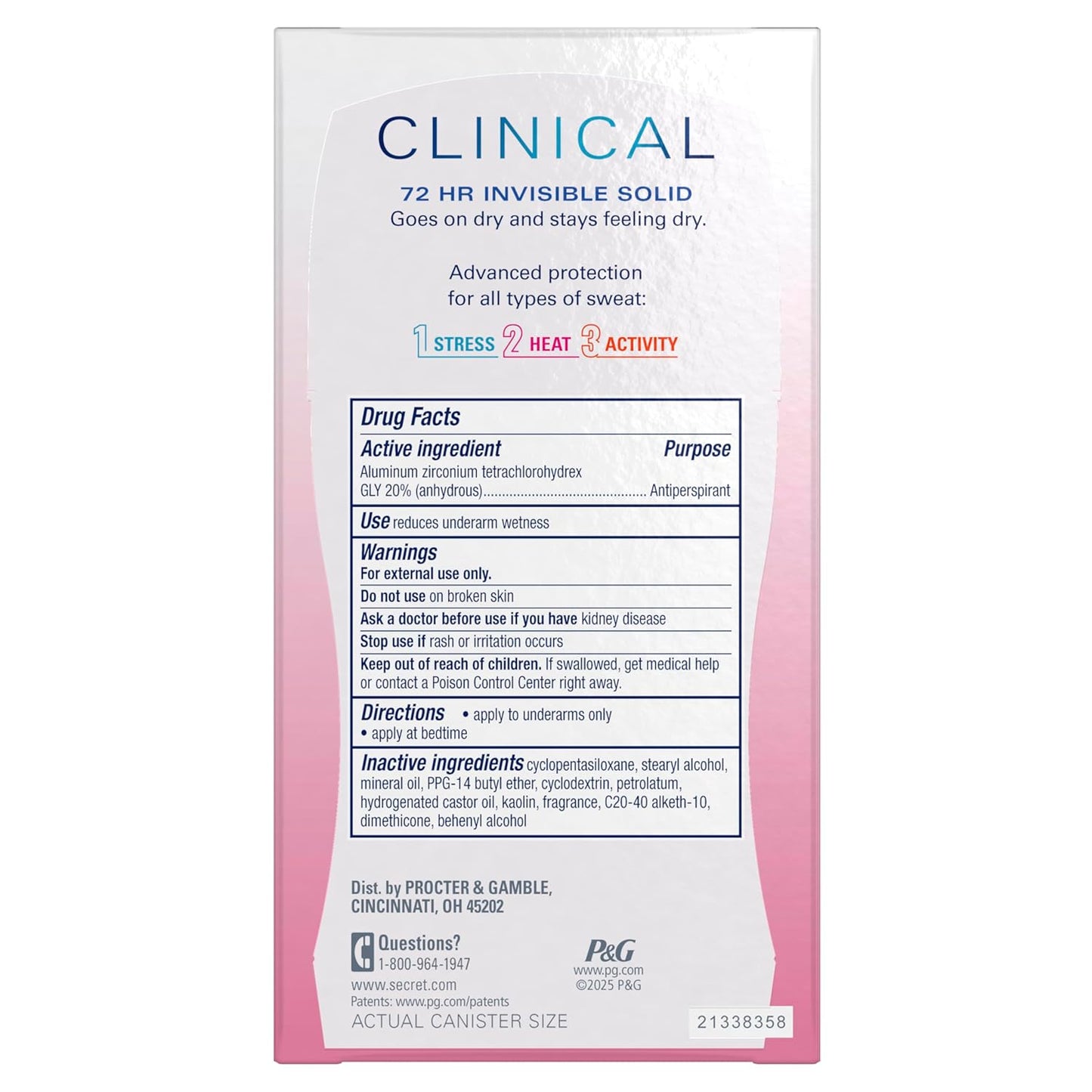 Secret Clinical Strength Antiperspirant for Women – Thoughtful Birthday Gift for Her, 72hr Stress-Sweat Protection with Fizz Scent