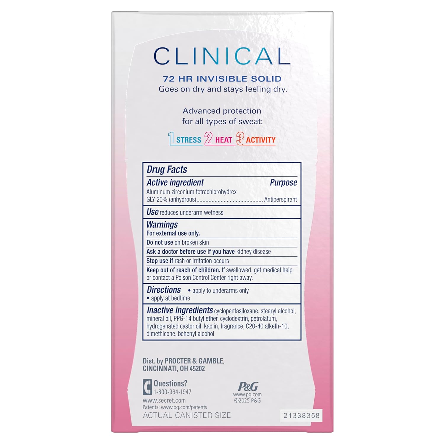 Secret Clinical Strength Antiperspirant for Women – Thoughtful Birthday Gift for Her, 72hr Stress-Sweat Protection with Fizz Scent