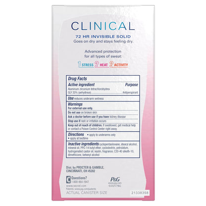 Secret Clinical Strength Antiperspirant for Women – Thoughtful Birthday Gift for Her, 72hr Stress-Sweat Protection with Fizz Scent