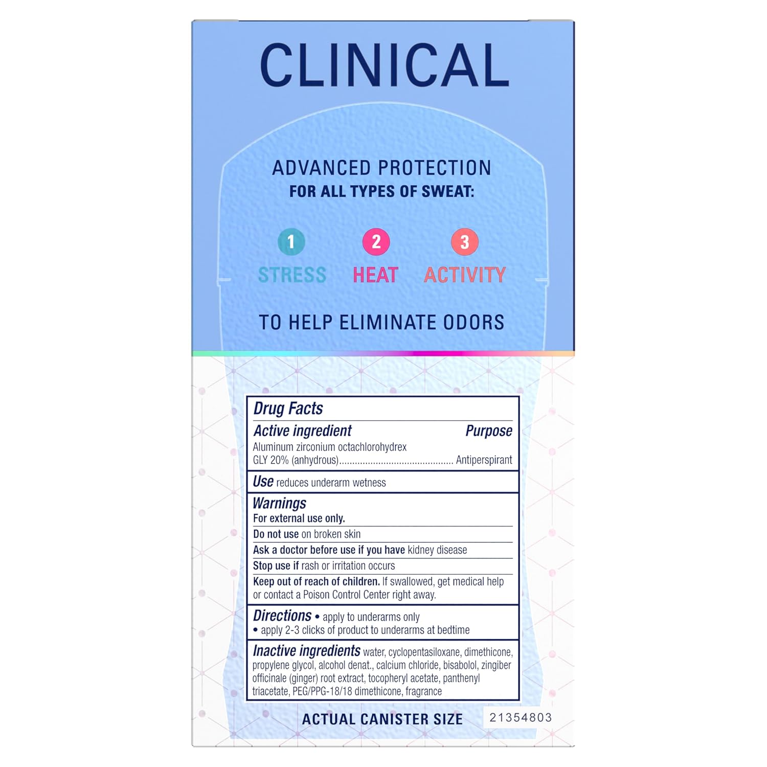 Secret Clinical Strength Clear Gel Antiperspirant – Gym-to-Studio Companion for Active Women, 100HR Workout Protection