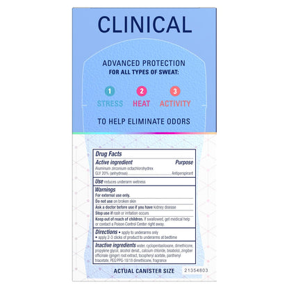 Secret Clinical Strength Clear Gel Antiperspirant – Gym-to-Studio Companion for Active Women, 100HR Workout Protection
