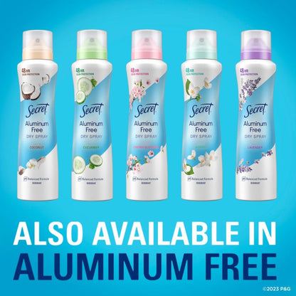 Secret Deodorant Dry Spray – Post-Shower Wind-Down Essential for Sensitive Skin, pH-Balanced Freshness, 4.1 oz Pack of 3