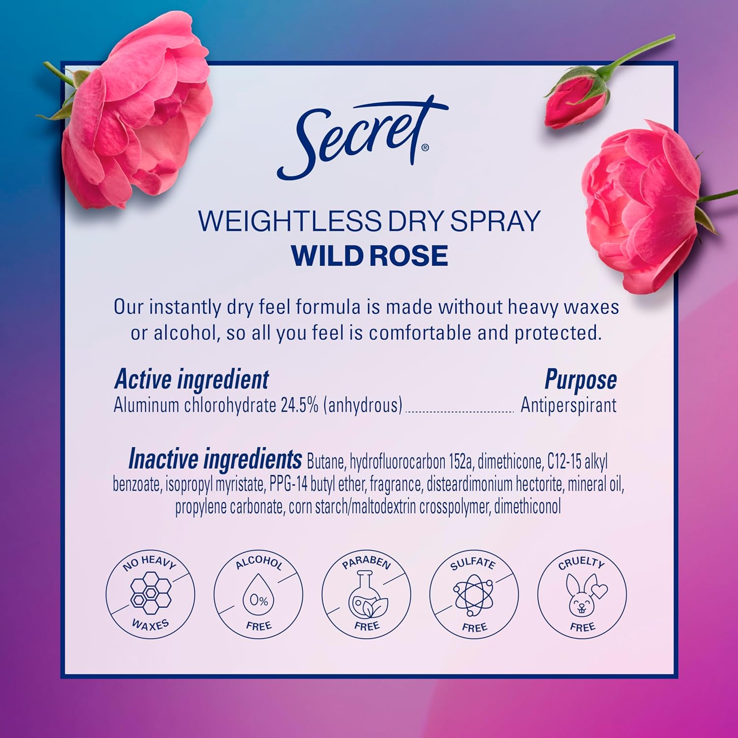 Secret Dry Spray Antiperspirant for Women – Trail Running and Yoga Studio Companion, 48hr Active Wear Defense