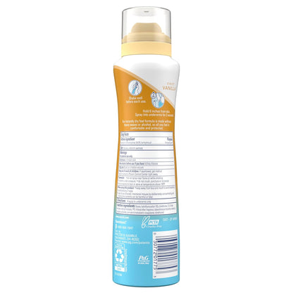 Secret Dry Spray Deodorant for Women – Cozy Vanilla Scent Gift Idea for Mom on Mother's Day and Holiday Mornings