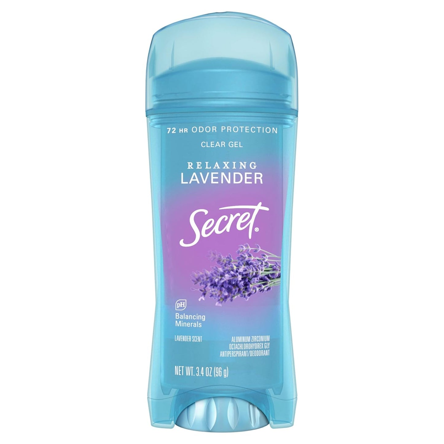 Secret Fresh Antiperspirant Deodorant for Women – Clean Clear Gel Deodorant for a Simple Daily Routine, 72hr Lavender 3.4 oz