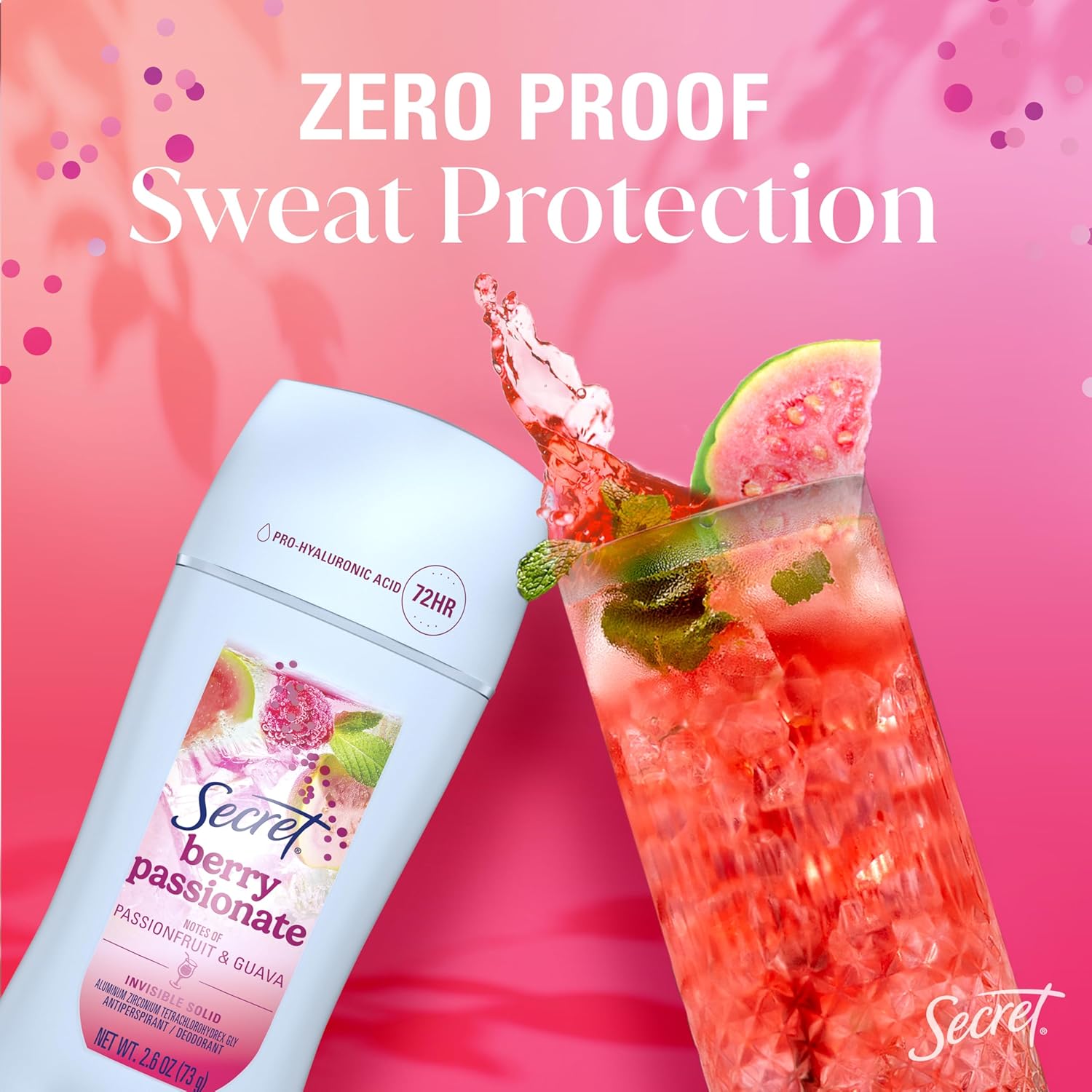 Secret Fresh Deodorant Stick for Women, 72hr Invisible Solid No Residue Formula, Clean and Clutter-Free Vanity Essential, 2.6 oz Fireside Fir