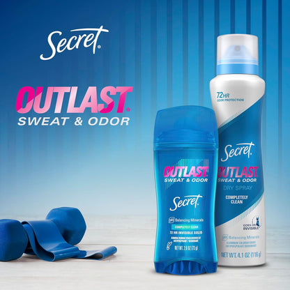 Secret Outlast Antiperspirant Deodorant for Women – Clean, Uncluttered 0.5 oz Stick for Intentional Daily Routine