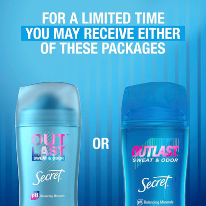 Secret Outlast Women's Clear Gel Deodorant – Evening Wind-Down Self-Care Staple with Pro-Hyaluronic Acid