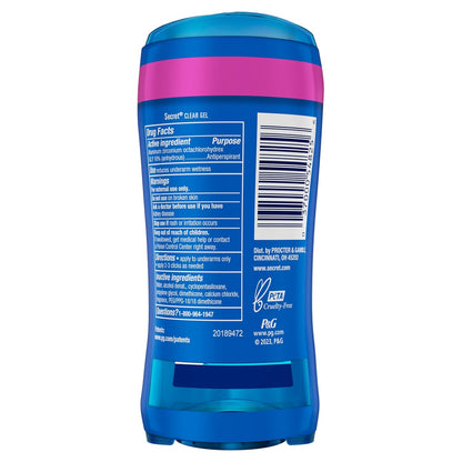 Secret Outlast Women's Clear Gel Deodorant – Evening Wind-Down Self-Care Staple with Pro-Hyaluronic Acid