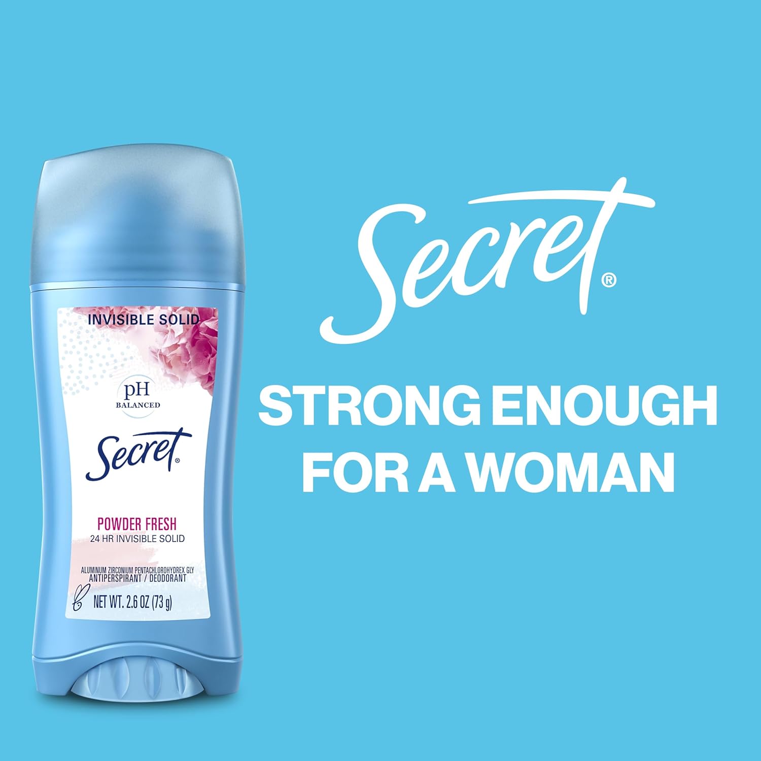 Secret pH-Balanced Antiperspirant for Women – Gentle Powder Fresh Formula Safe for Sensitive Underarm Skin