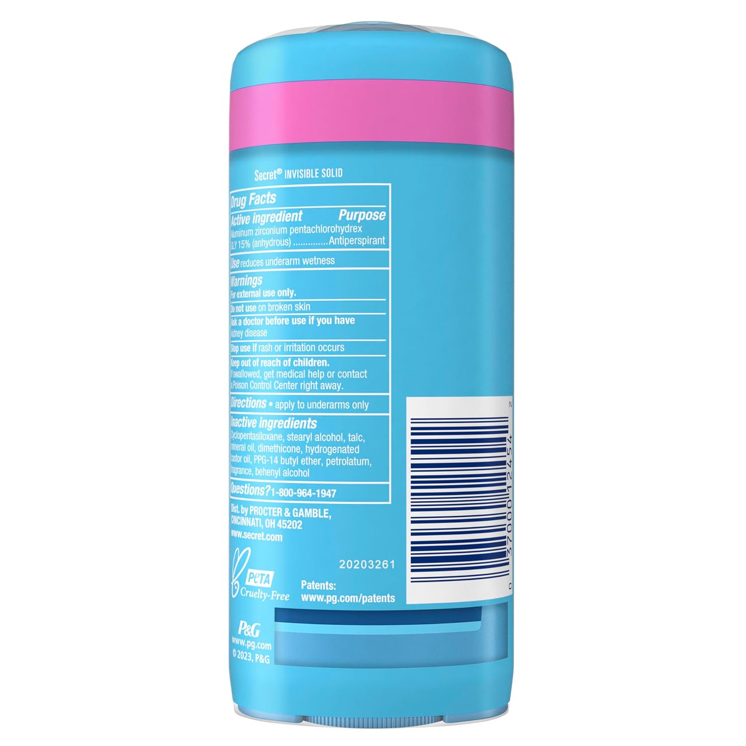 Secret pH-Balanced Antiperspirant for Women – Gentle Powder Fresh Formula Safe for Sensitive Underarm Skin