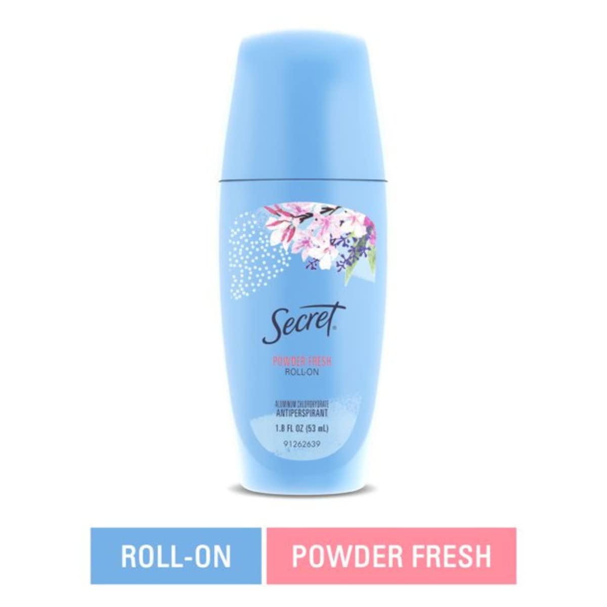 Secret Roll-On Antiperspirant Powder Fresh – Long-Lasting Odor Protection for Mindful Bath Time and Wind-Down Routines