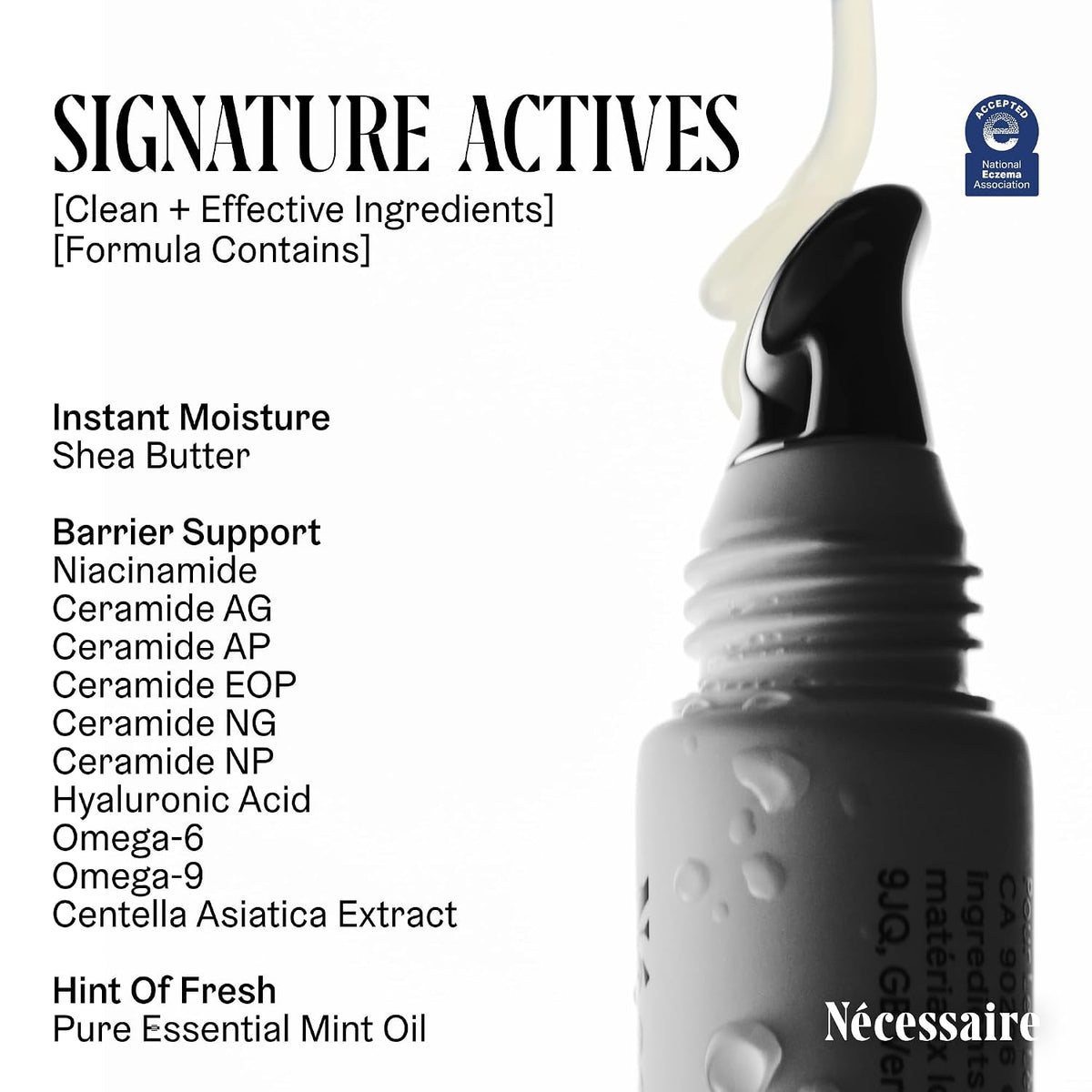 semi-glossy, non-comedogenic finish suitable for sensitive skin