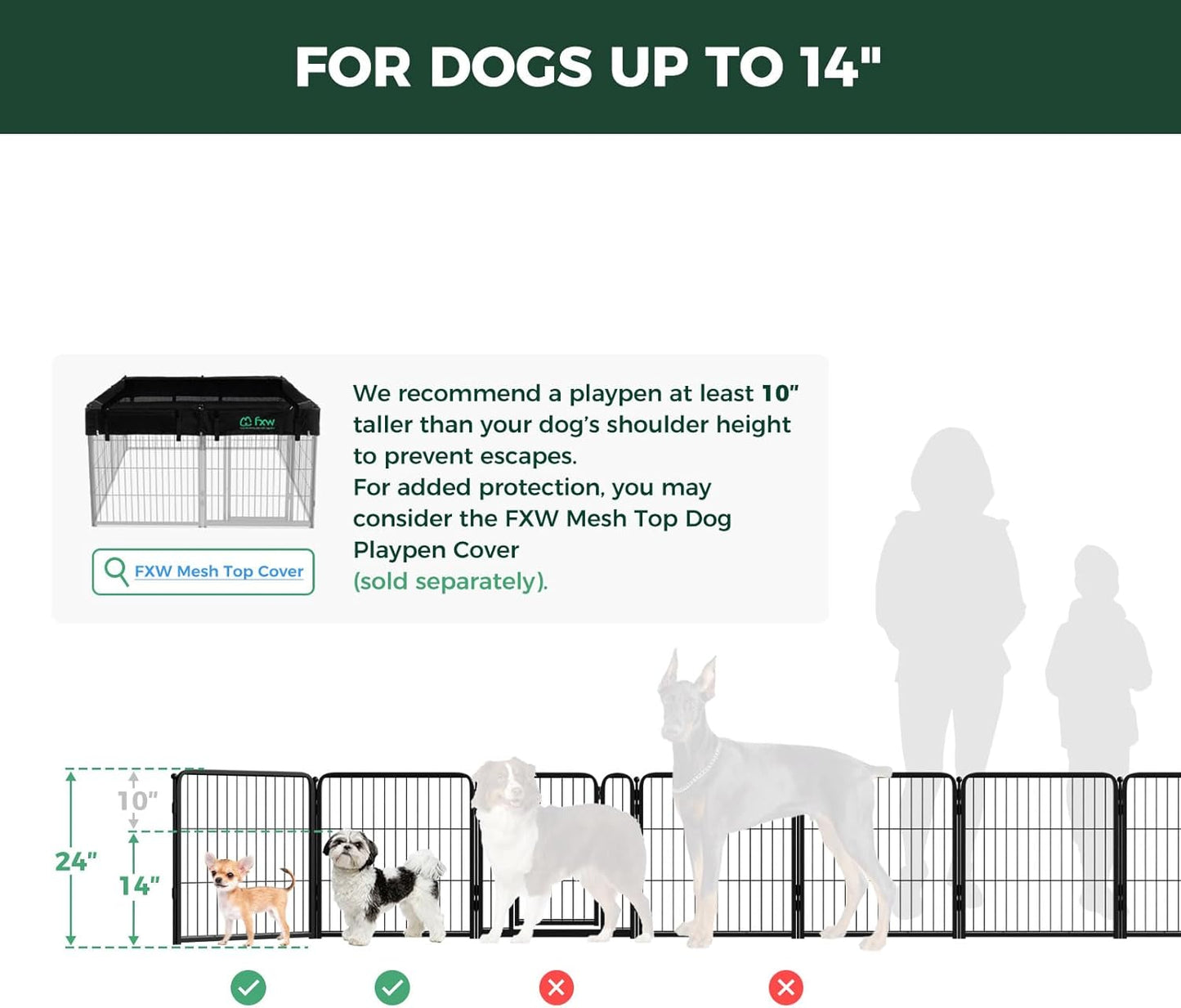 semi-open panel design that is visually and physically less restrictive than a crate