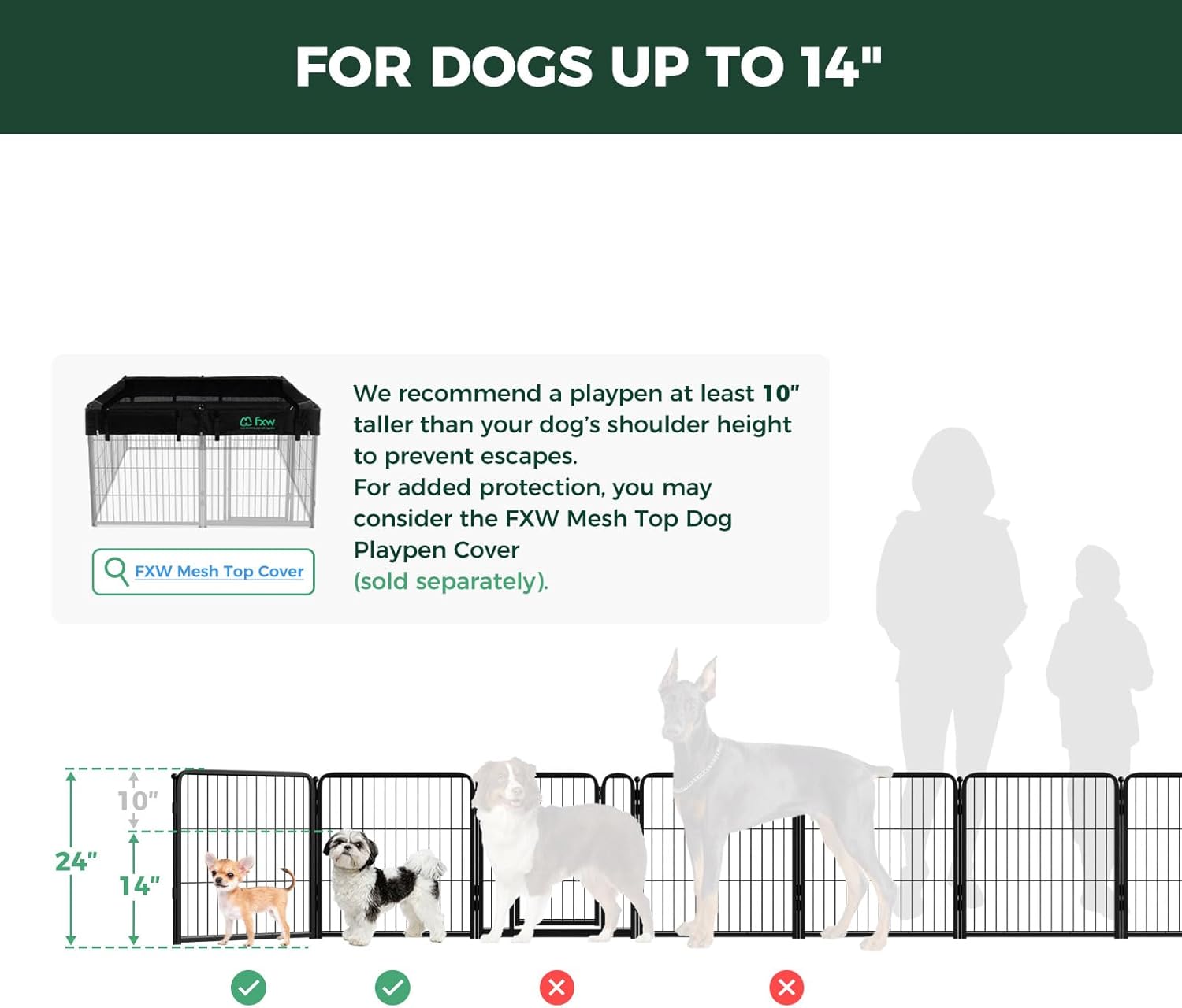 semi-open panel design that is visually and physically less restrictive than a crate