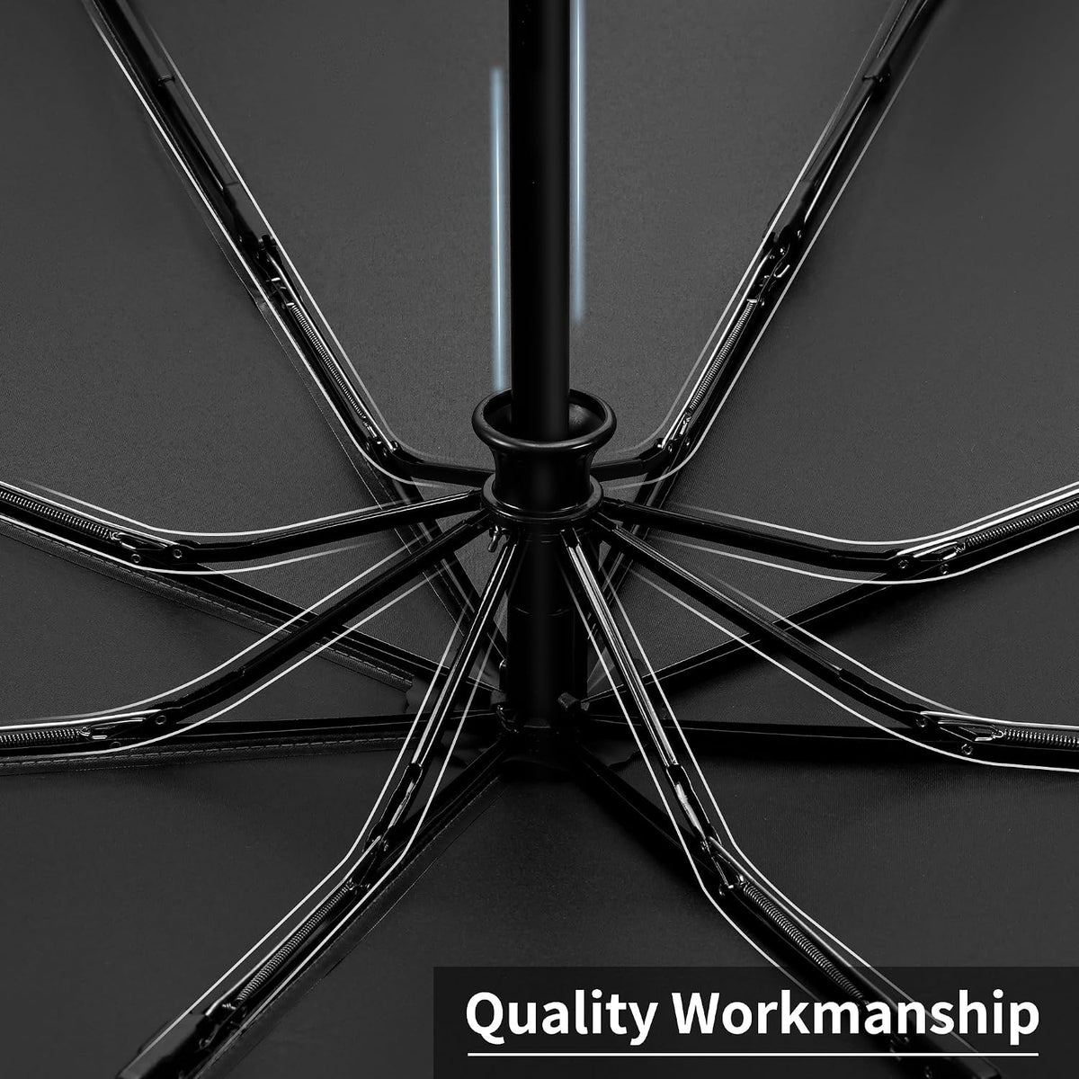 Seniny Compact Umbrella – Stable Two-Person Cover for Crossing Busy Lots in Heavy Rain, 0.78 lb