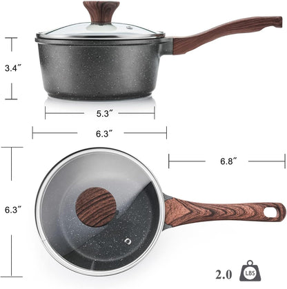 SENSARTE Woodgrain Handle Saucepan – Valentine's Day Gift for the Home Cook Who Has Everything