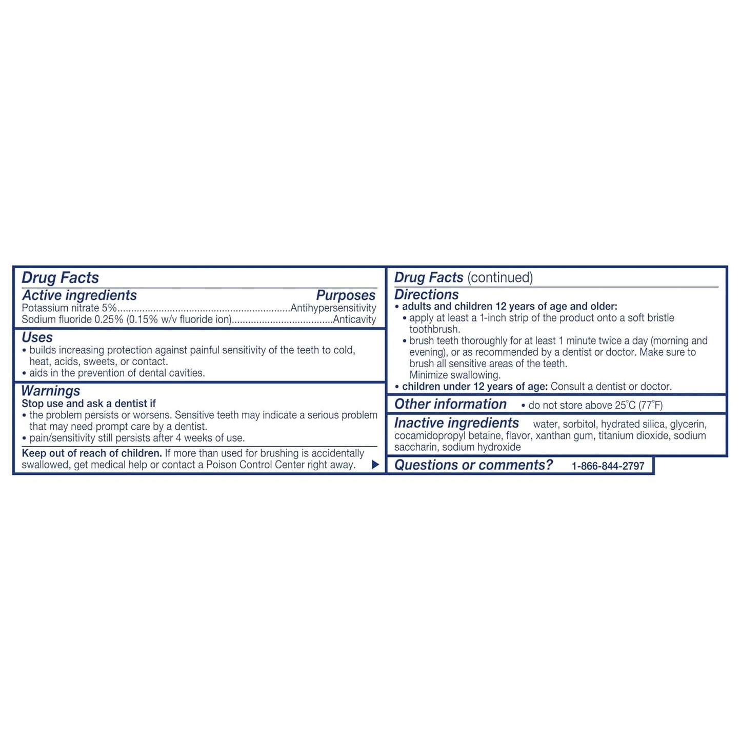 Sensodyne Cavity + Sensitivity Toothpaste – Safe Daily Switch from Standard Fluoride Paste, Enamel Protection for Aging Adults