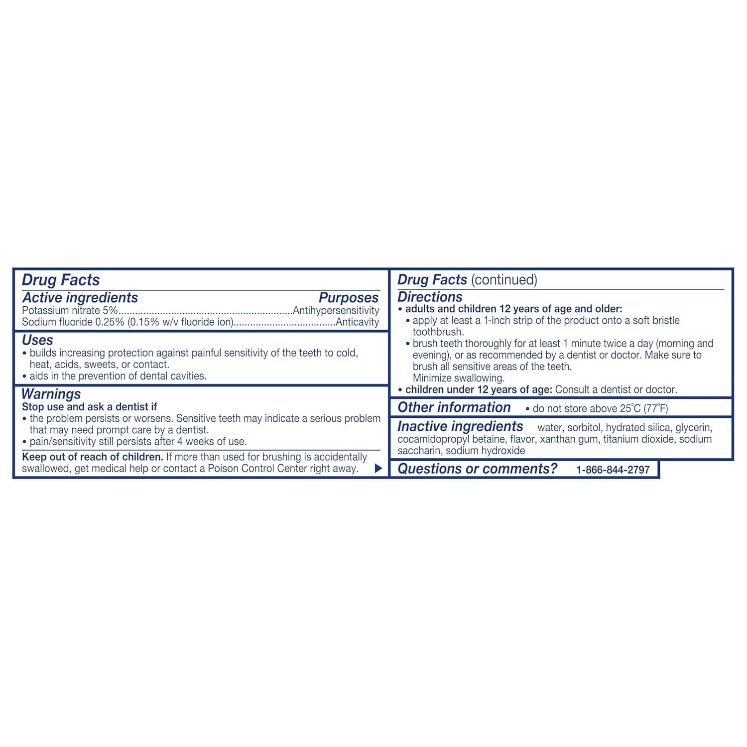 Sensodyne Cavity + Sensitivity Toothpaste – Safe Daily Switch from Standard Fluoride Paste, Enamel Protection for Aging Adults