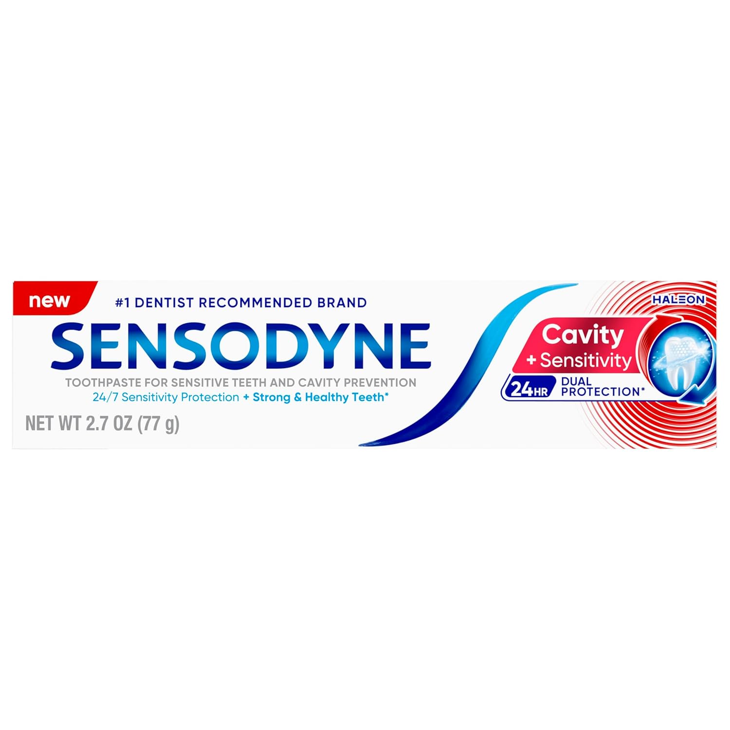 Sensodyne Cavity + Sensitivity Toothpaste – Safe Daily Switch from Standard Fluoride Paste, Enamel Protection for Aging Adults