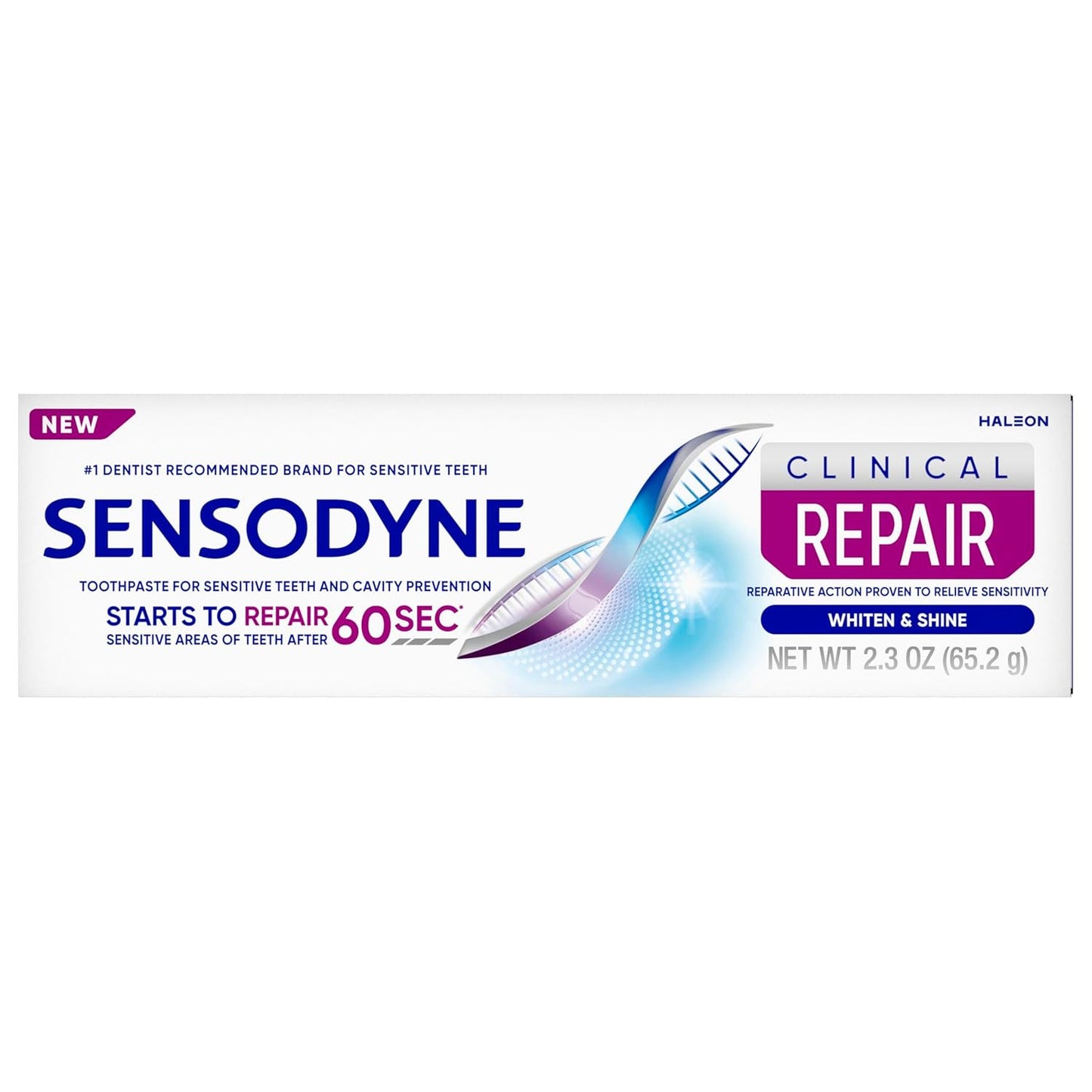 Sensodyne Clinical Repair Whiten & Shine Toothpaste – Housewarming Present for Friends Who Love Coffee, 2.3 oz