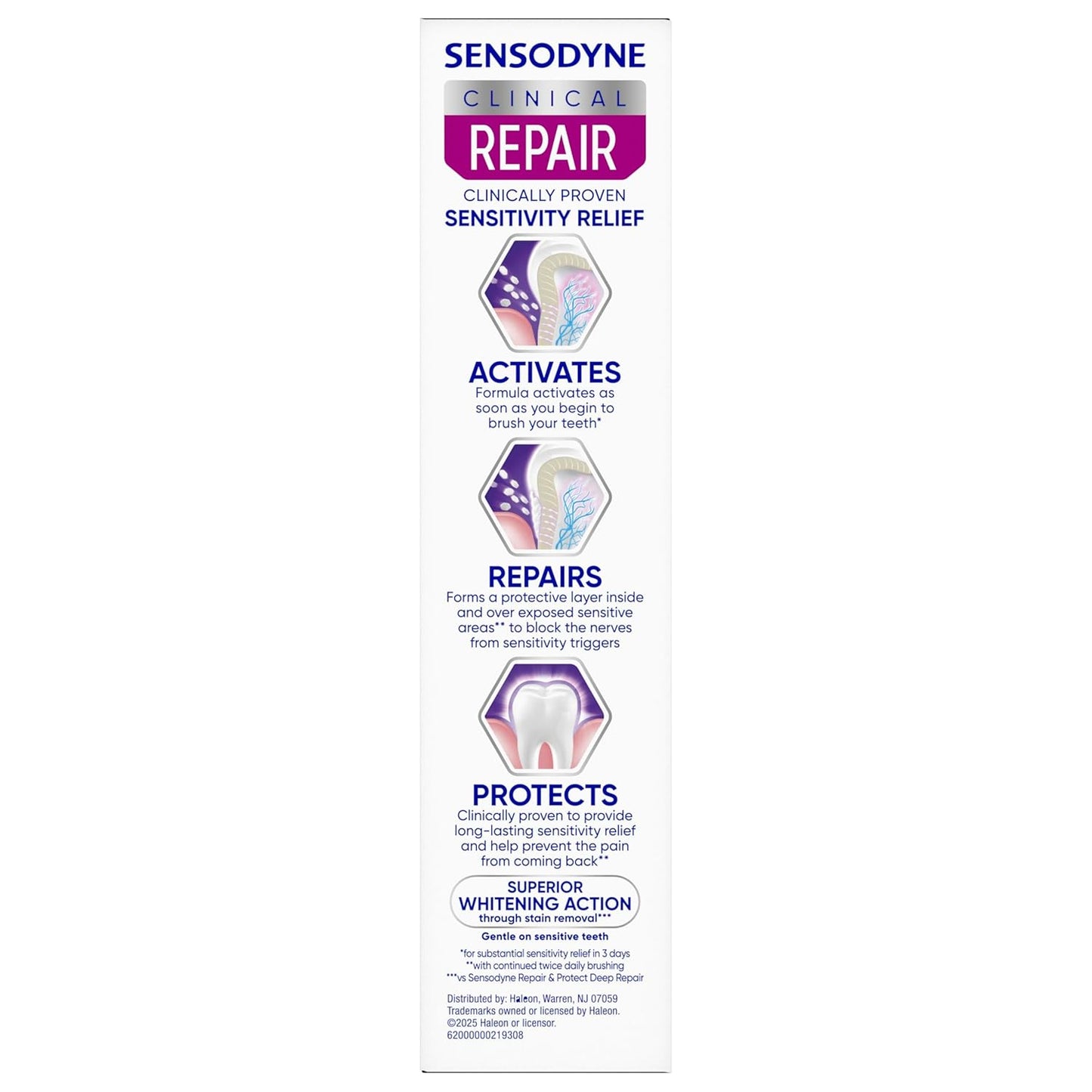 Sensodyne Clinical Repair Whiten & Shine Toothpaste – Housewarming Present for Friends Who Love Coffee, 2.3 oz