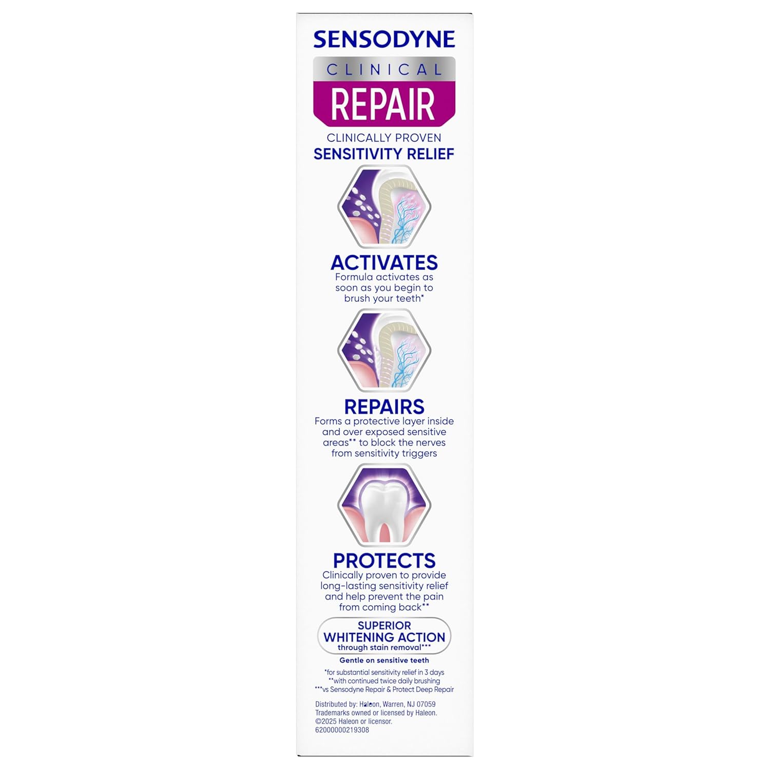 Sensodyne Clinical Repair Whiten & Shine Toothpaste – Housewarming Present for Friends Who Love Coffee, 2.3 oz
